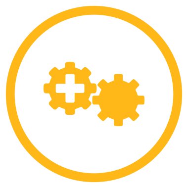 Tıbbi işlem daire içinde simgesi