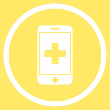 Mobil tıp yuvarlak simge