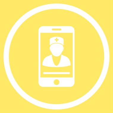 Cep doktor simgesi yuvarlak