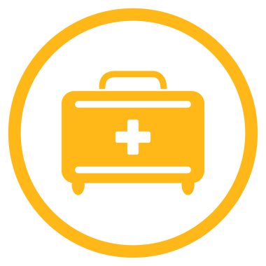 İlkyardım araç seti yuvarlak simge