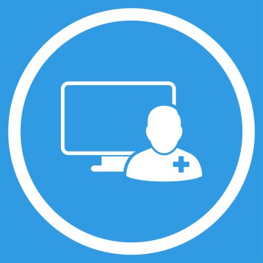 Online doktor yuvarlak simge