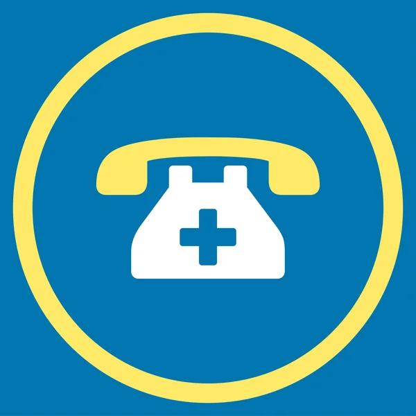 Hospital Phone Circled Icon — Stock Photo, Image