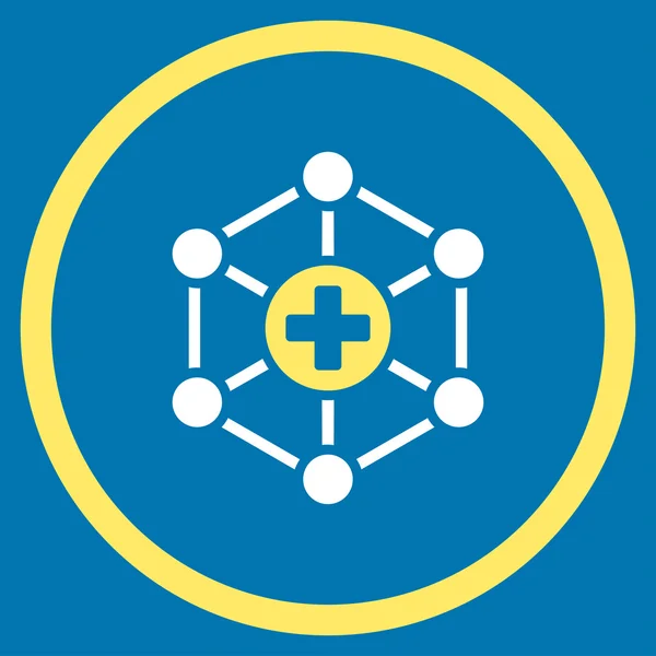 Medical Network Rounded Icon — Stock Photo, Image