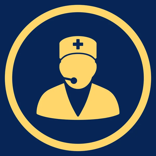 Operator medyczny krążyły ikona — Zdjęcie stockowe