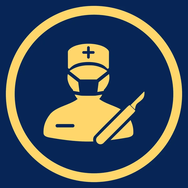 Surgeon Circled Icon — Stock Photo, Image