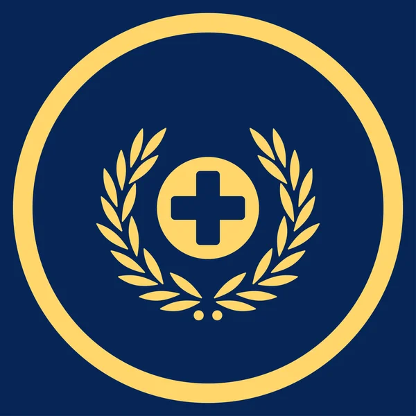 Hälso-och sjukvård Embleme inringade ikonen — Stockfoto
