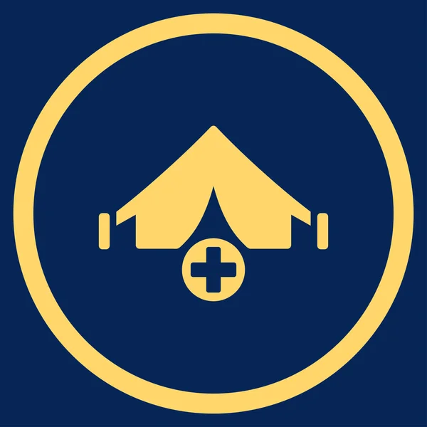 Field Hospital Circled Icon — Fotografie, imagine de stoc