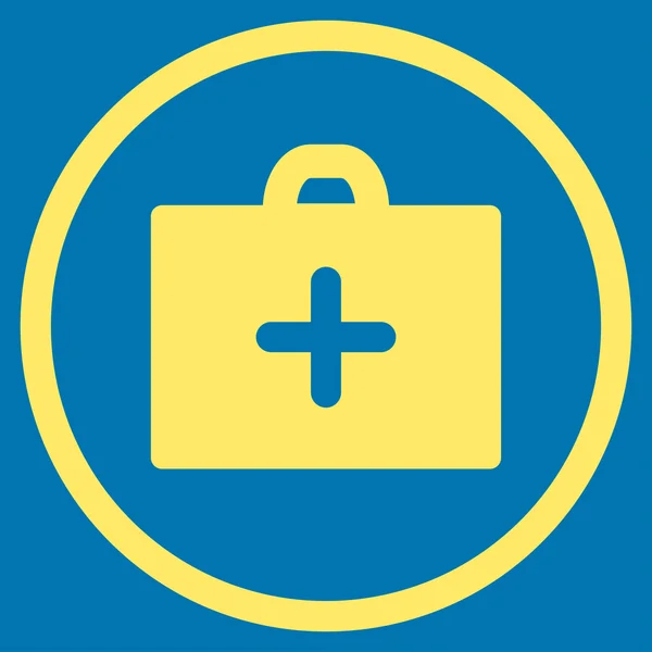 Zaokrąglone ikona pierwszej pomocy — Zdjęcie stockowe