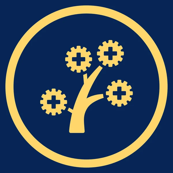 Medical Technology Tree Circled Icon — Stock Photo, Image