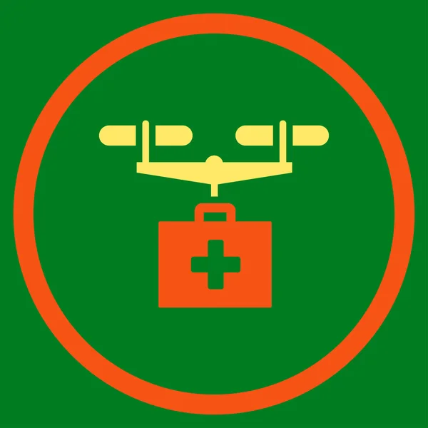 Medicamentos Drone envío un círculo icono — Foto de Stock
