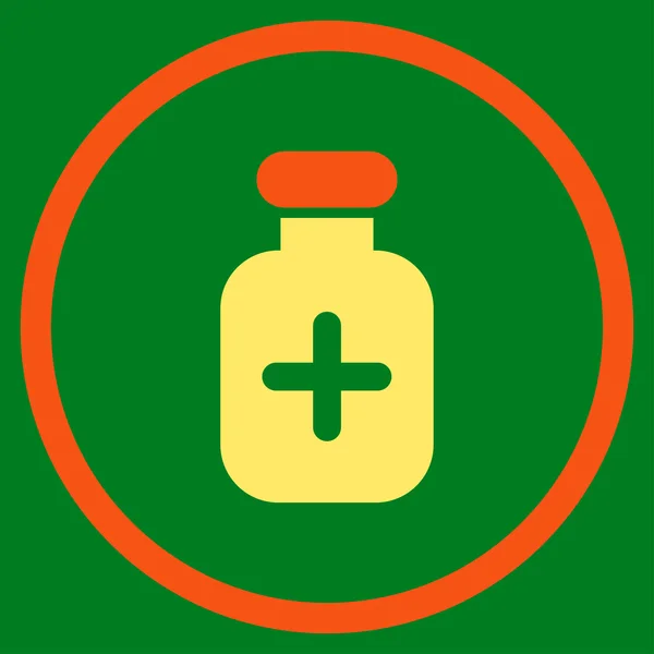 Medication Vial Circled Icon — Stock Photo, Image