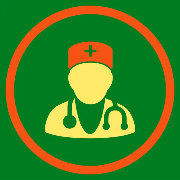 Zaokrąglone ikona lekarz — Zdjęcie stockowe