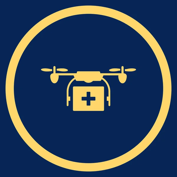 Dostawy samolotów medycznych zaokrąglone ikona — Zdjęcie stockowe