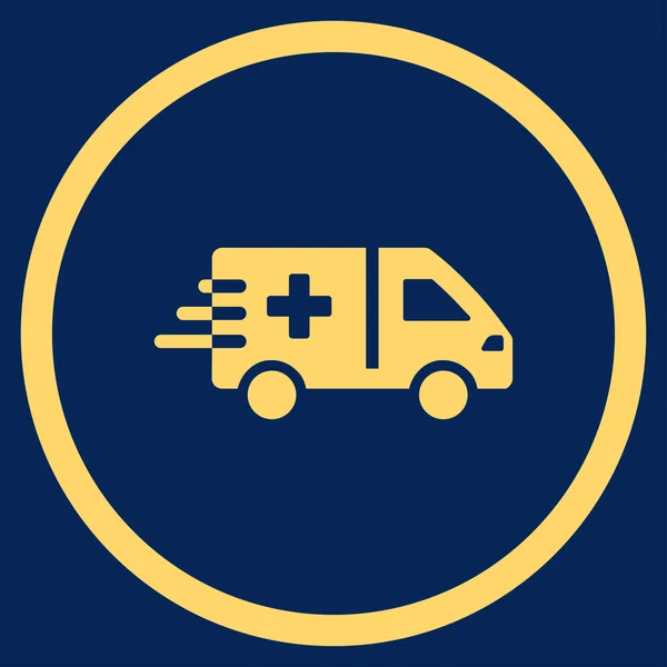 Icono circular de coche de emergencia — Foto de Stock
