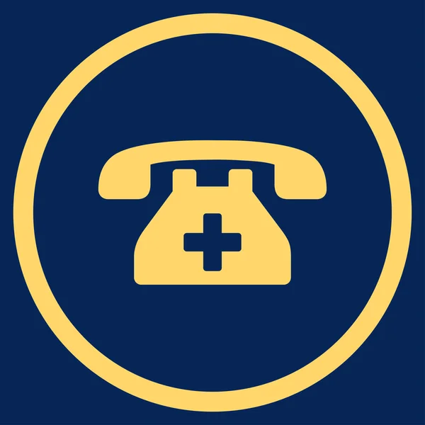 Круглая икона клинического телефона — стоковое фото