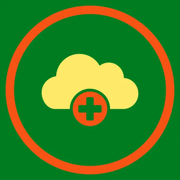 Cloud Medicine Icono redondeado — Foto de Stock