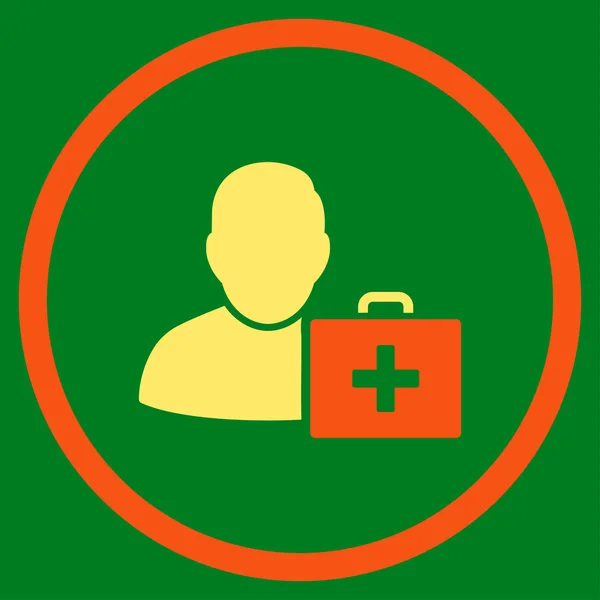 First Aid Man Circled Icon — Stock Photo, Image