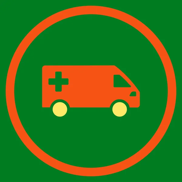 Ambulância Van Circled Ícone — Fotografia de Stock