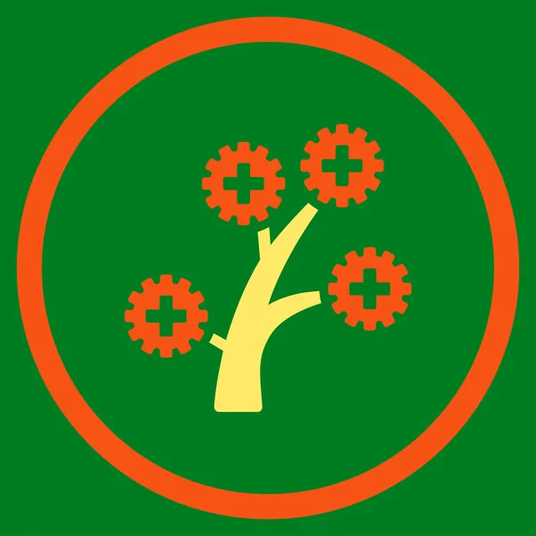 Медична технологія Дерево Кругова ікона — стокове фото