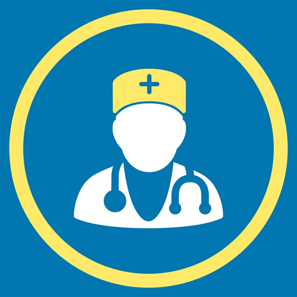 Physician Rounded Icon — Stock Photo, Image