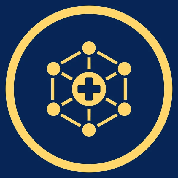 Medical Network Rounded Icon — Stock Photo, Image