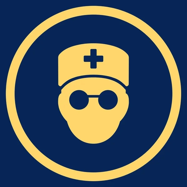 Medic Head Circled Icon — Stock Photo, Image
