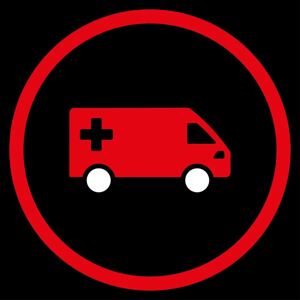 Ambulanza Van Icona cerchiata — Foto Stock