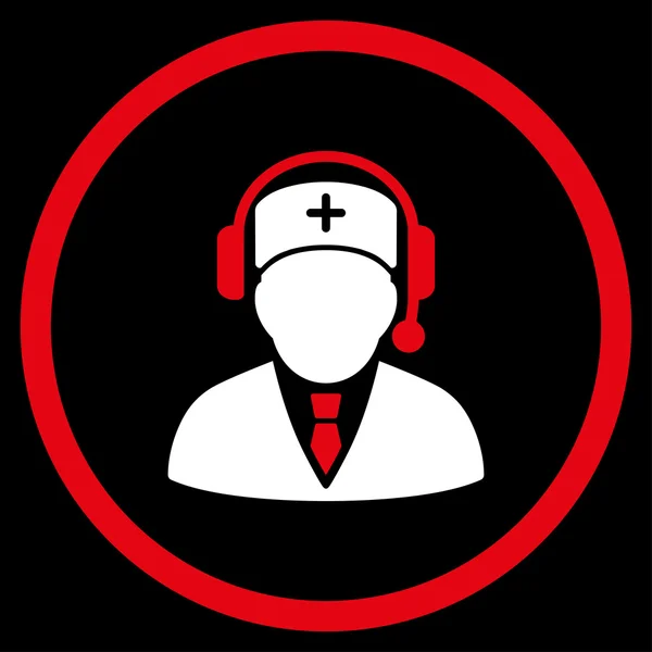 Medical Emergency Manager Rounded Icon — Stock Photo, Image