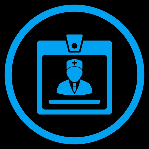 Läkare Badge inringade ikonen — Stockfoto