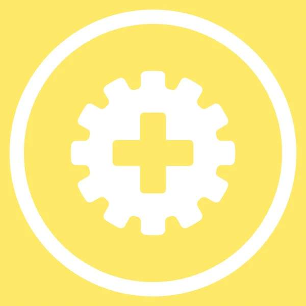 Plus Gear Rounded Icon — Stock Photo, Image