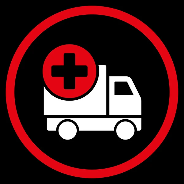 Medical Delivery Rounded Icon — Stock Photo, Image