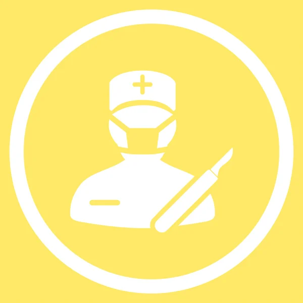 Surgeon Circled Icon — Stock Photo, Image