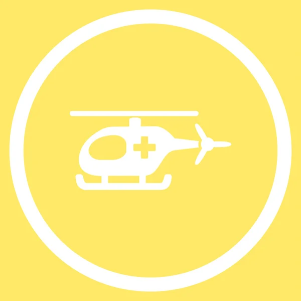 Ambulance helikopter omcirkelde pictogram — Stockfoto