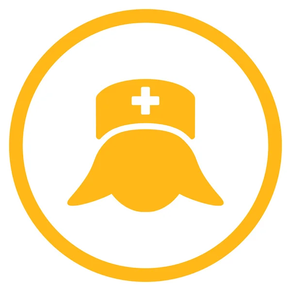 Hospital Nurse Head Rounded Icon — Stock Photo, Image