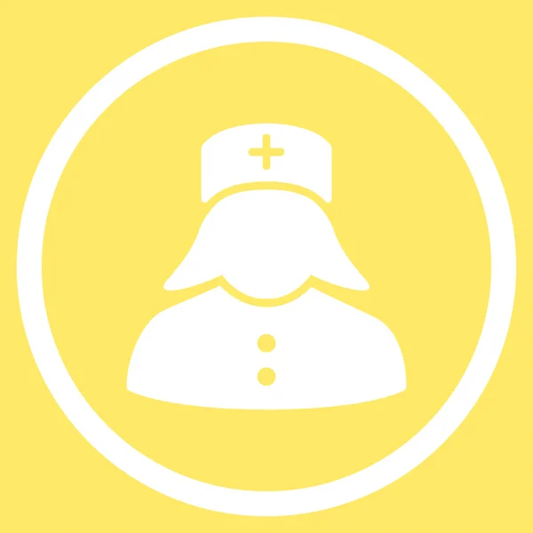 Zdravotní sestra zaoblené ikona — Stock fotografie