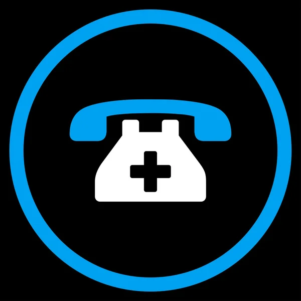Nemocnice telefonní zaoblené ikona — Stock fotografie
