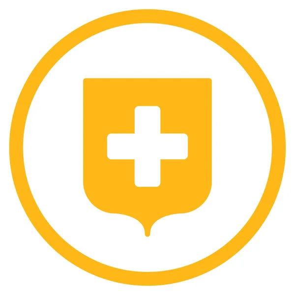 Medical Shield Circled Icon — Stock Photo, Image
