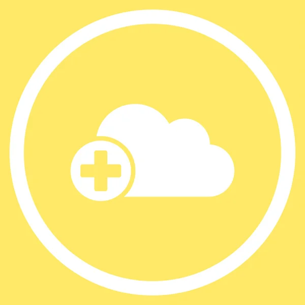 Append Cloud Circled Icon — Stock Photo, Image