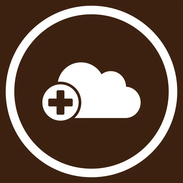 Plus Cloud Circled Icon — Fotografie, imagine de stoc