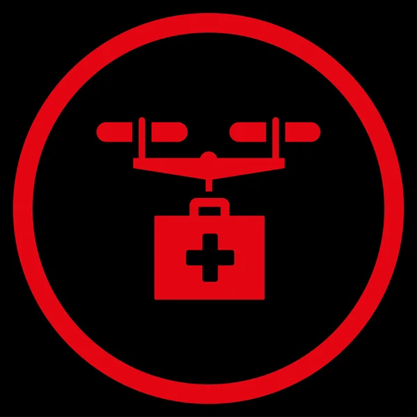 Painkiller Air Copter Delivery Rounded Icon — Stock Photo, Image