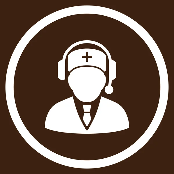 의료 응급 관리자 동그라미 아이콘 — 스톡 사진