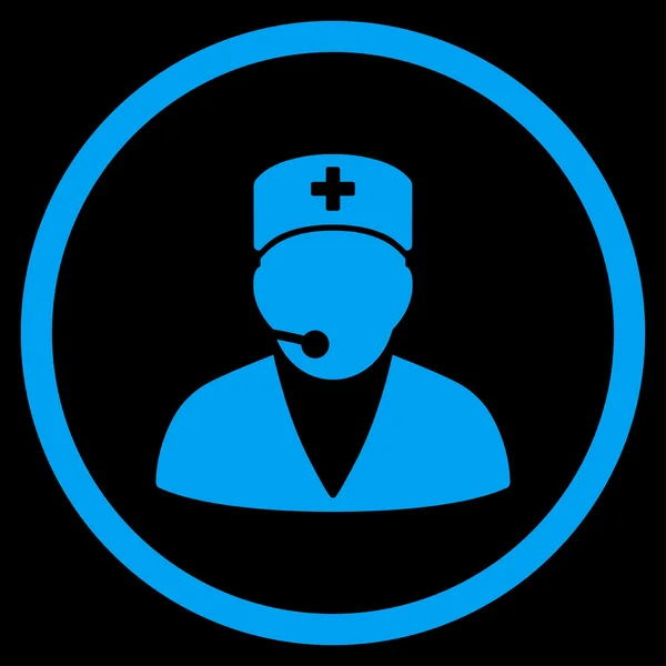 Medical Operator Rounded Icon — Stock Photo, Image