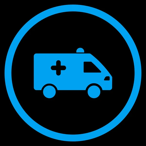 Carro de hospital círculo ícone — Fotografia de Stock
