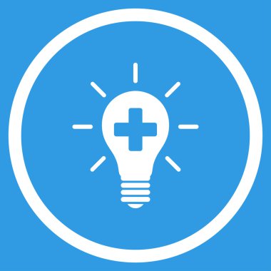 Tıbbi elektrik lambası yuvarlak simge