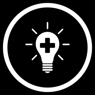 Tıbbi elektrik lambası yuvarlak simge
