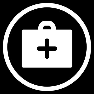 İlk yardım yuvarlak simge