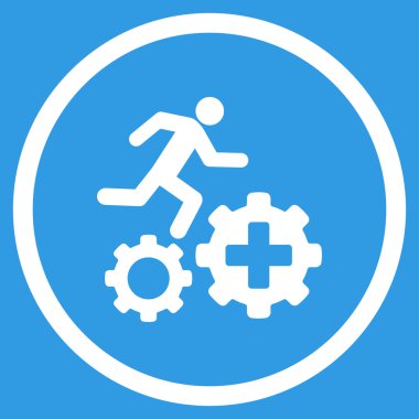 Tedavi süreci yuvarlak simge