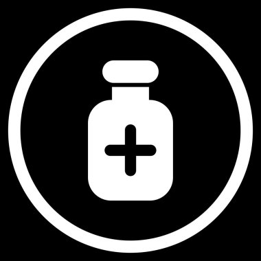 İlaç konteyner çember simge
