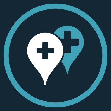 Tıbbi harita işaretleri çember simge