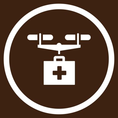 Uyuşturucu helikopter sevk irsaliyesi çember simge hava